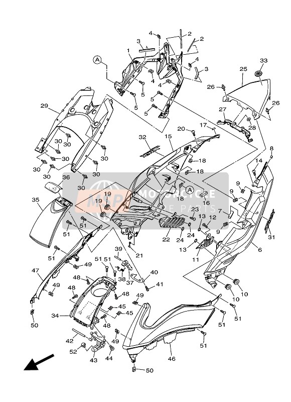 59C2171101WG, Cover, Side 1, Yamaha, 0